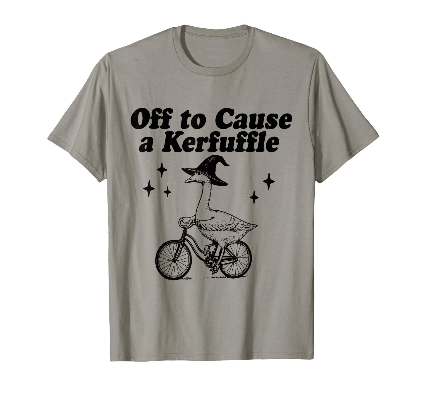 Sarcastic Humor Duck Riding Bike Funny Duck Meme Adults T-Shirt