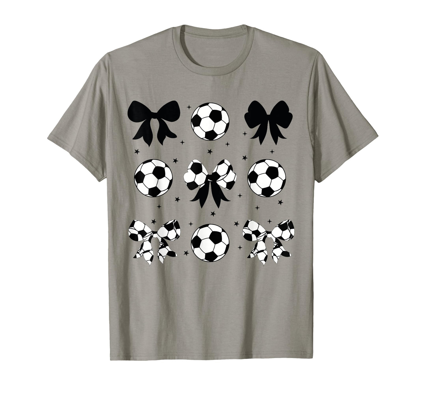 Vintage Coquette Soccer Bow Cheer Soccer Mama T-Shirt