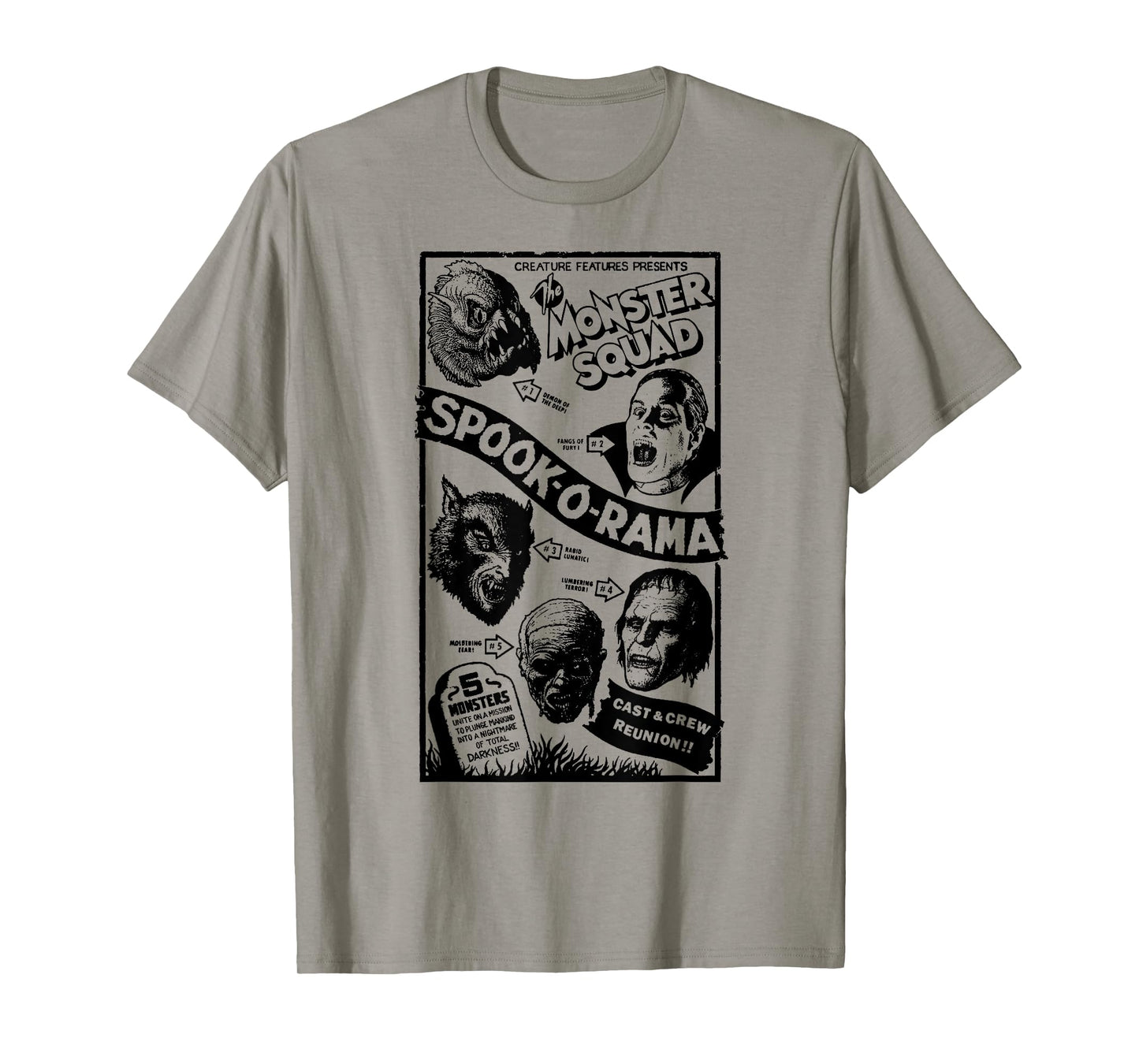 Vintage Halloween Spook-O-Rama Horror Show Monster Squad T-Shirt