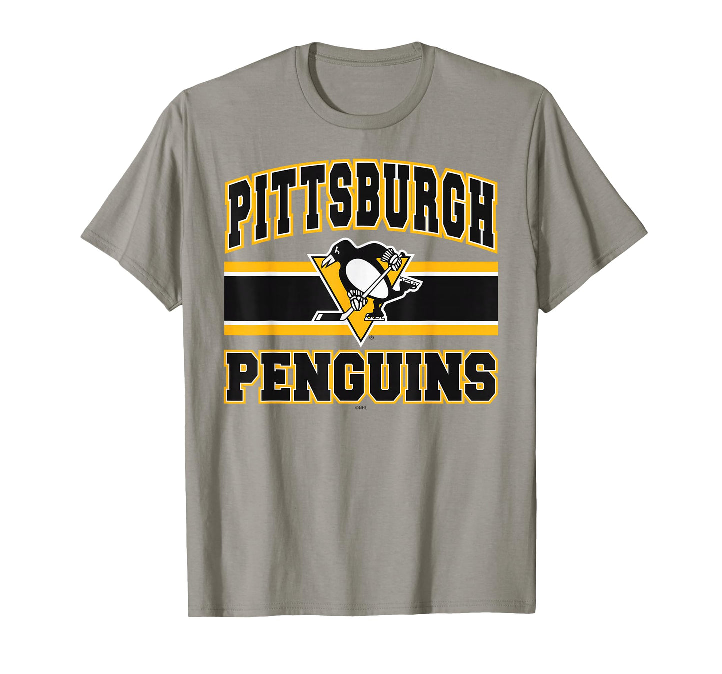 Pittsburgh Penguins Stripe Gray Officially Licensed T-Shirt