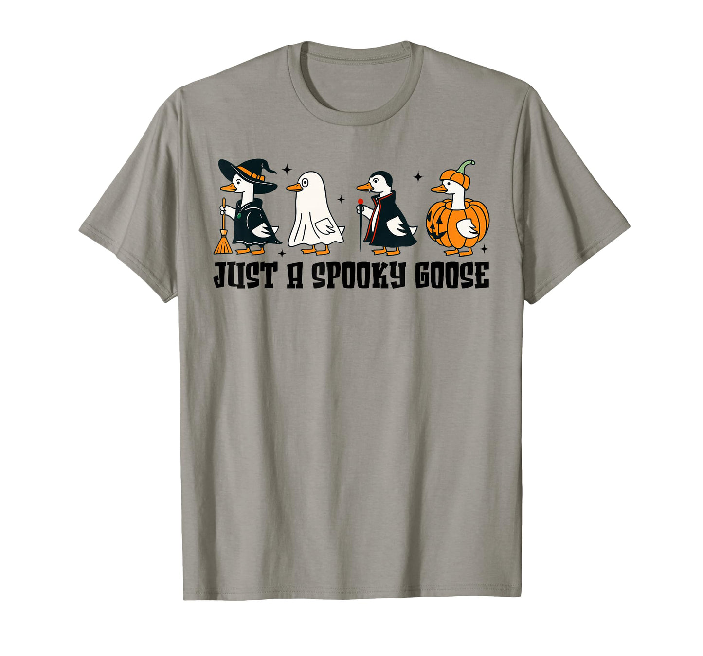 Just A Spooky Goose Halloween Silly Goose Funny Halloween T-Shirt