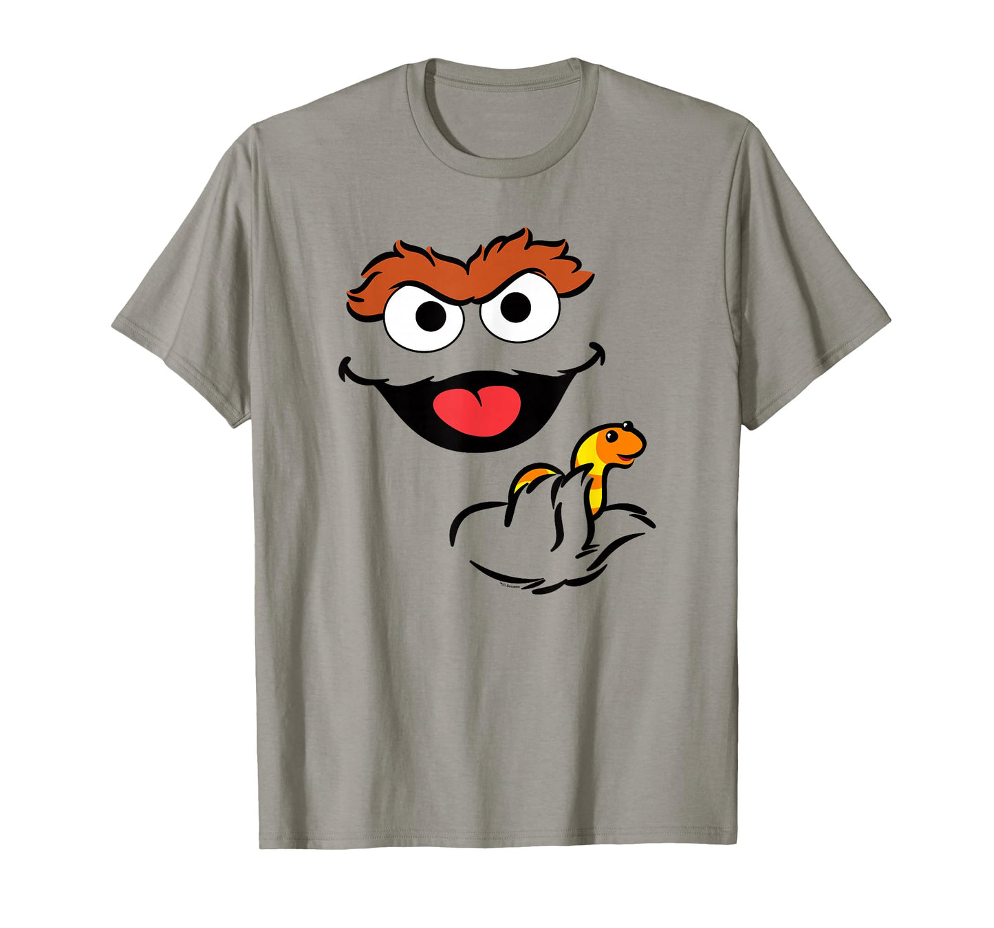 Sesame Street Oscar Holding Slimey Halloween Costume T-Shirt