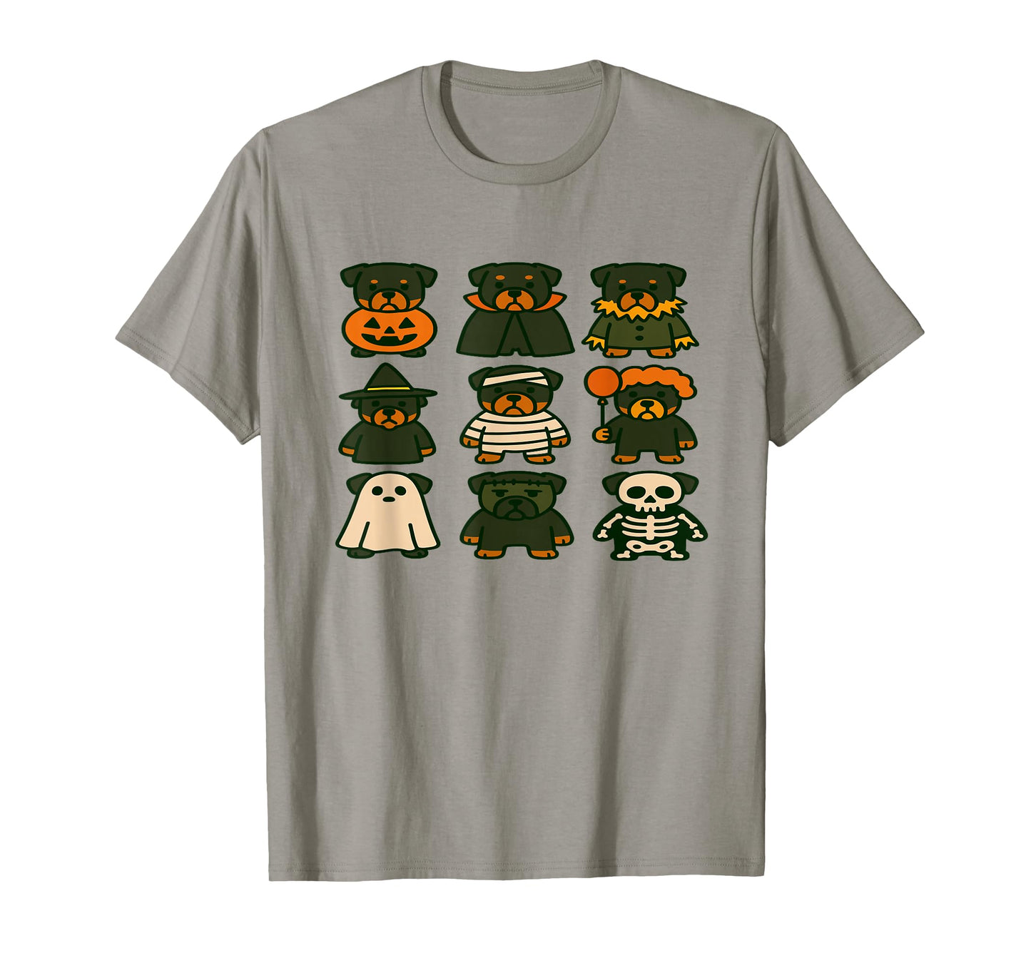 Rottweiler Halloween Costume Funny Scary Dog Ghost Witch T-Shirt