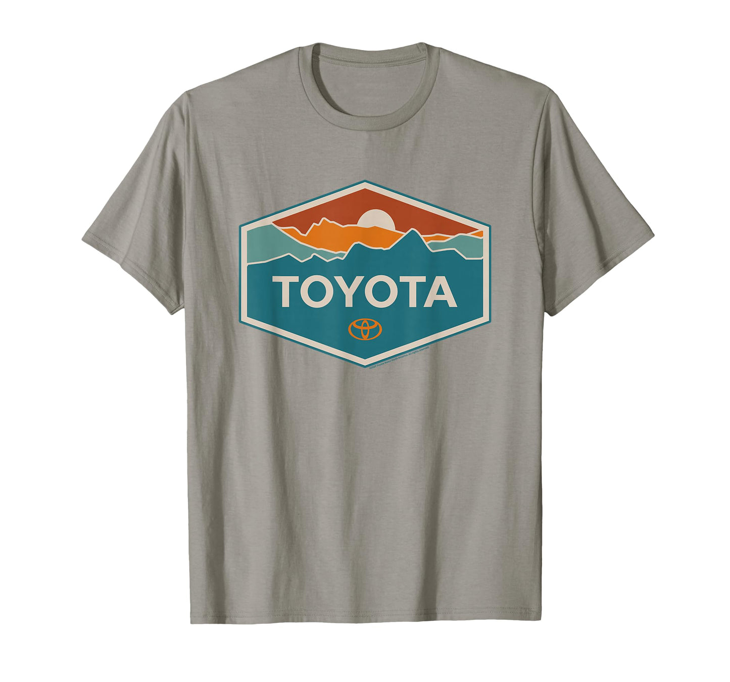 Toyota Iconic Landscape Retro Colors Big Chest Logo T-Shirt