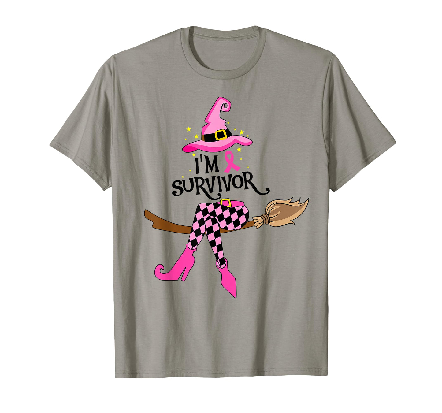 Halloween Witch I'm A Survivor Breast Cancer Warrior Women T-Shirt