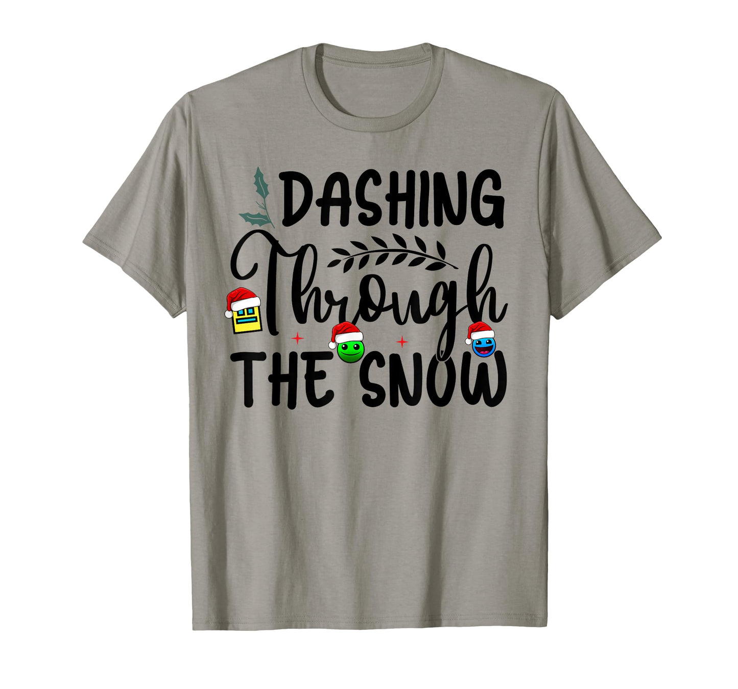 Geometry Dashing Through The Snow Sleep Dash Game Christmas T-Shirt