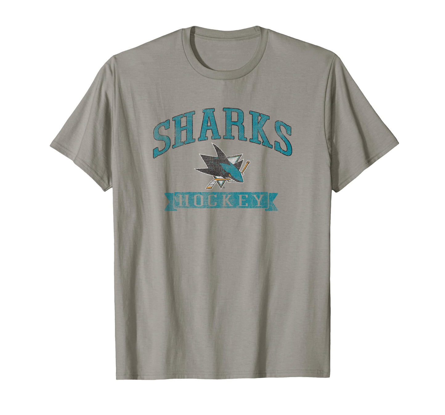 San Jose Sharks Vintage Hockey Gray NHL Officially Licensed T-Shirt