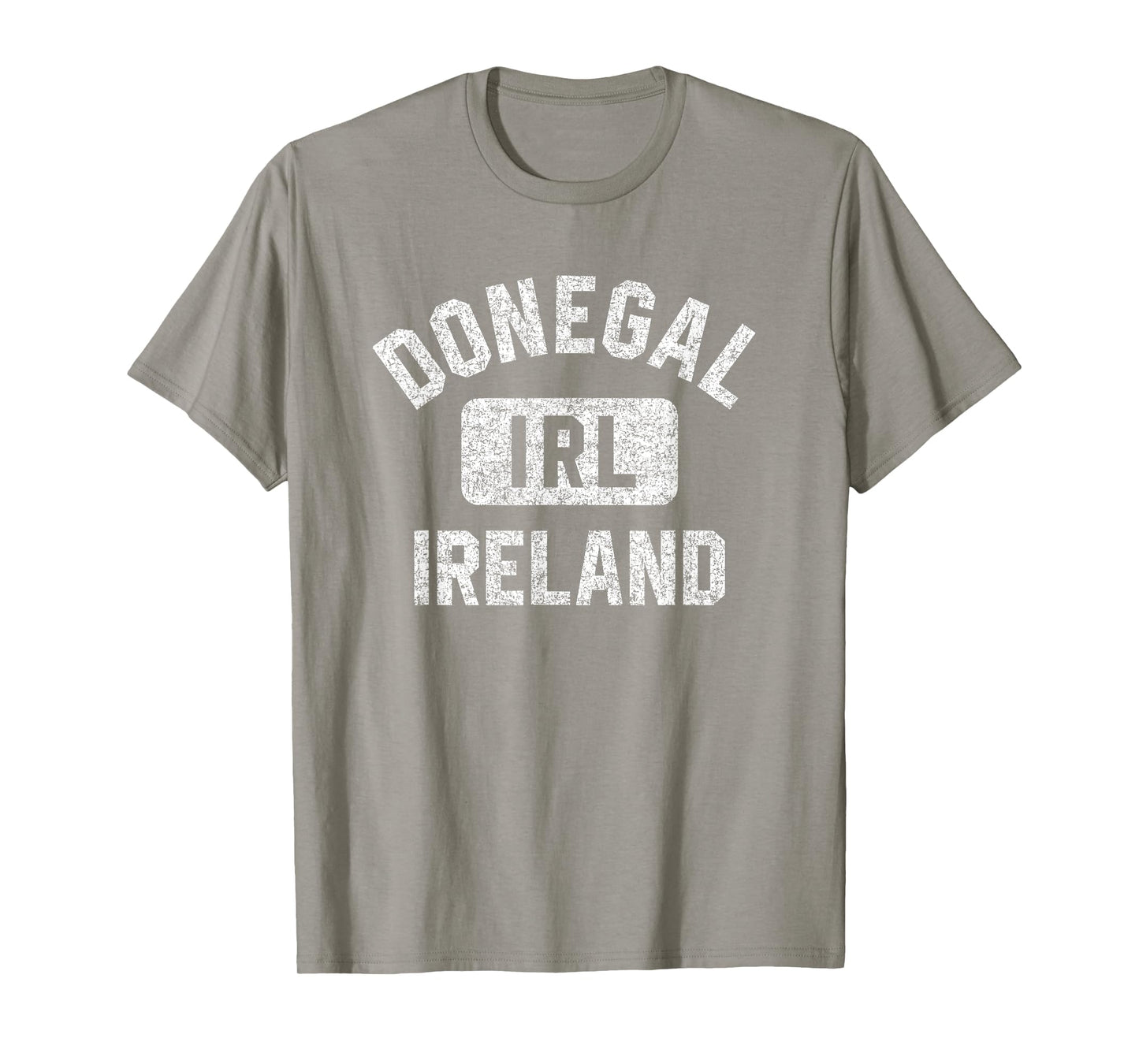 Donegal Ireland IRL Gym Style Green w Distressed White Print T-Shirt