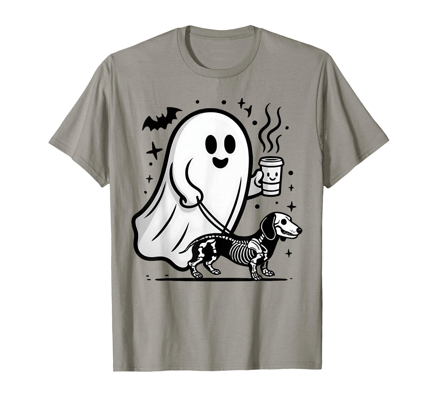 Dachshund Ghost Halloween Spooky Season Weenie Dog Funny T-Shirt
