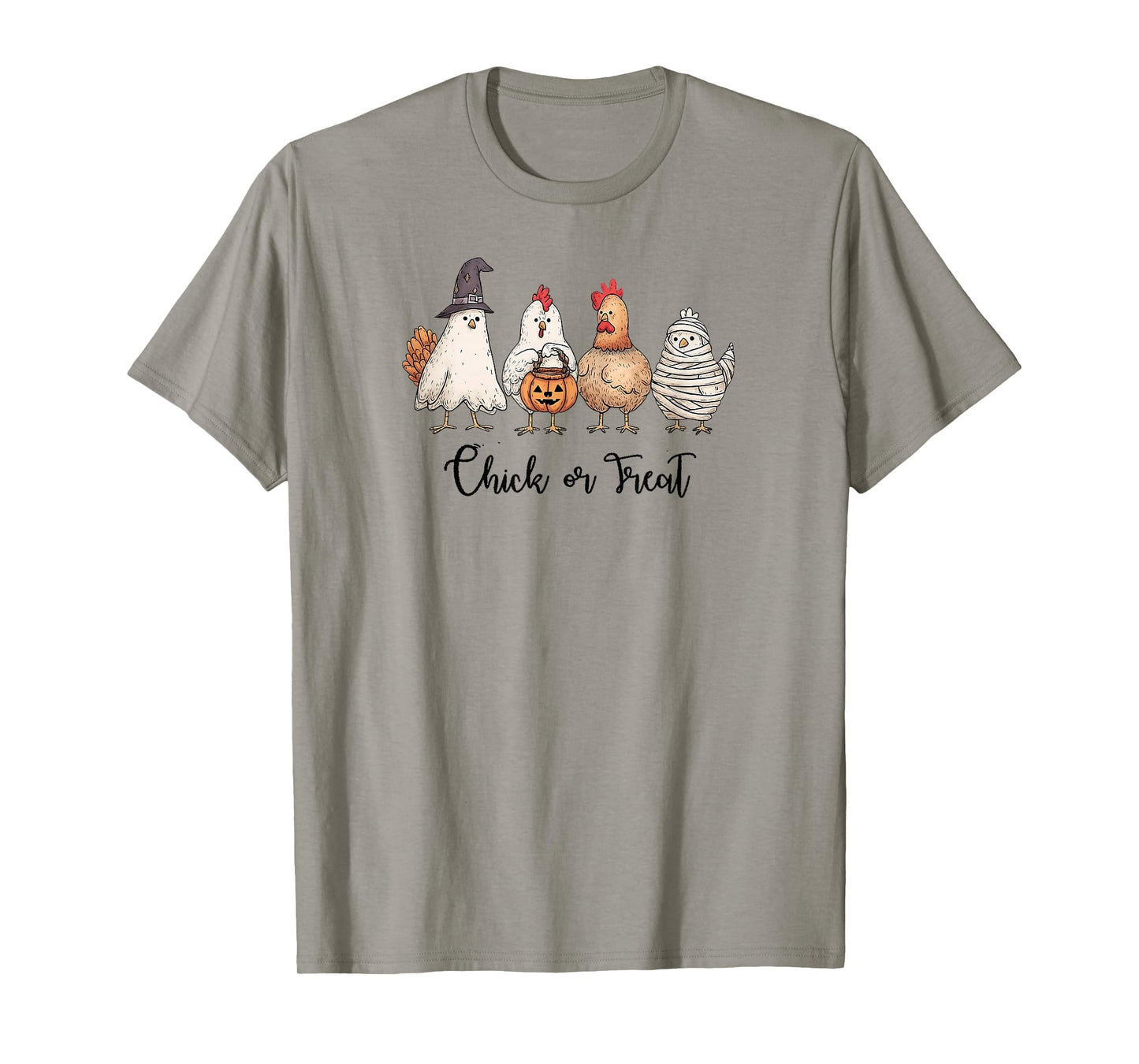 Chick Or Treat Halloween Pumpkin Ghost Spooky Funny Chicken T-Shirt