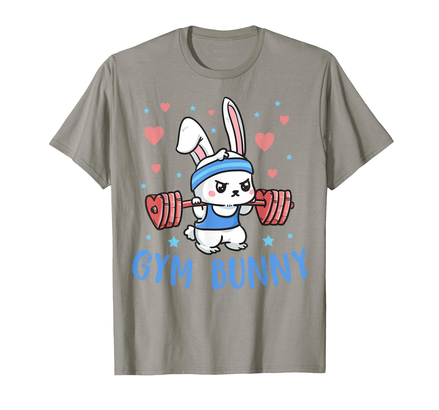 Gym Bunny Hearts Barbell Funny Workout Clothes Lift Weights T-Shirt