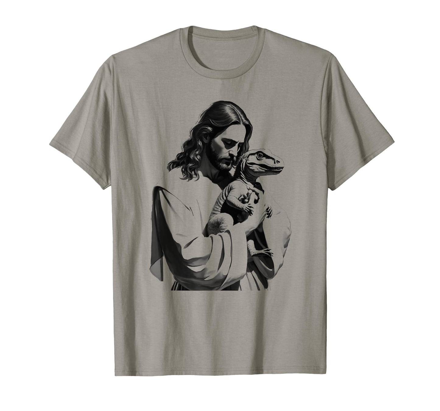 T-Rex Lover Dinosaur Christian Jesus Holding T-Rex T-Shirt