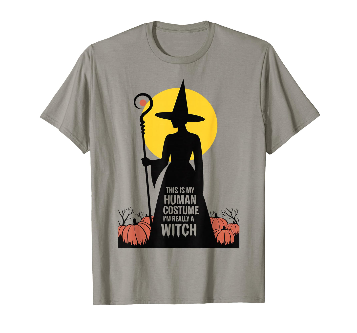 Halloween This is My Human Costume Witch Funny Spooky T-Shirt