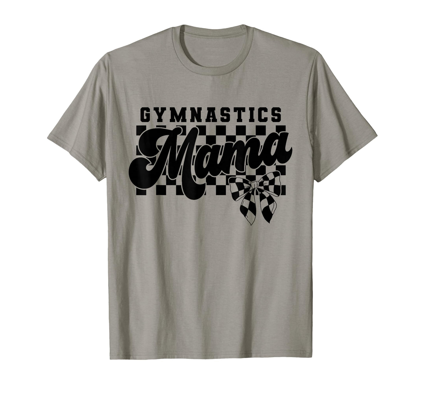 Retro Checkered Gymnastics Mama Mothers Day Gymnastics Mom T-Shirt