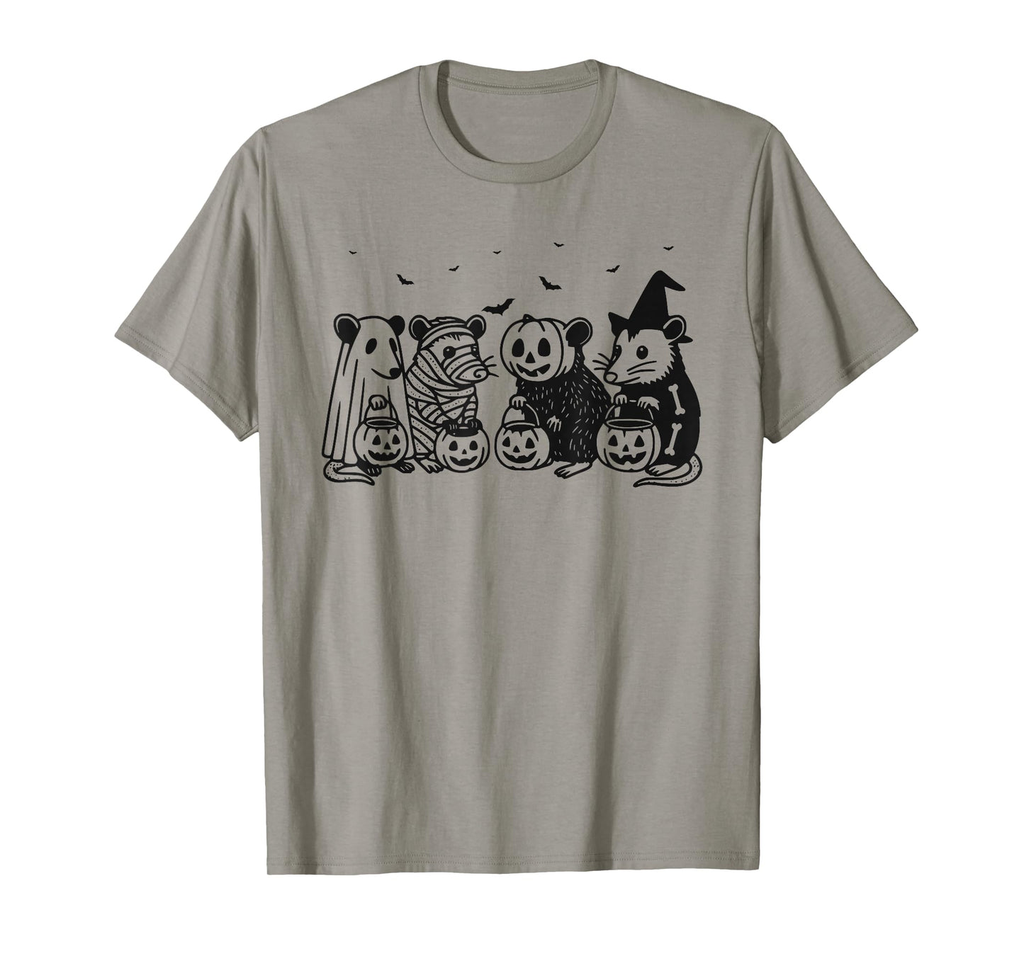 Halloween Opossum Squad Ghost, Mummy, Pumpkin & Witch T-Shirt