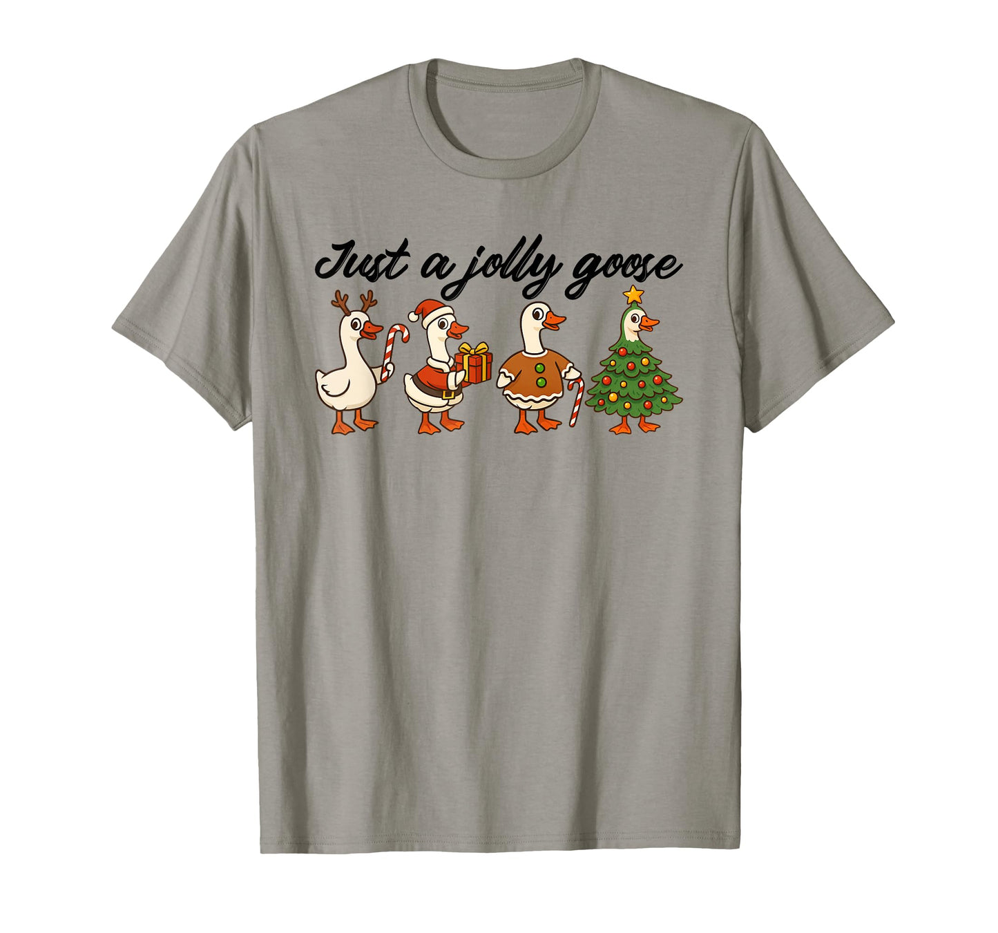 Funny Just A Jolly Goose Christmas Goose Duck Lover Pajama T-Shirt