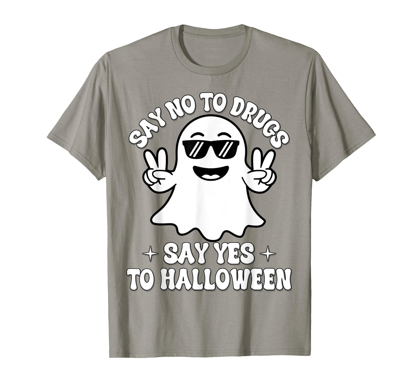 Say Not Drug-Free Say Yes To Halloween Red Ribbon Week Ghost T-Shirt