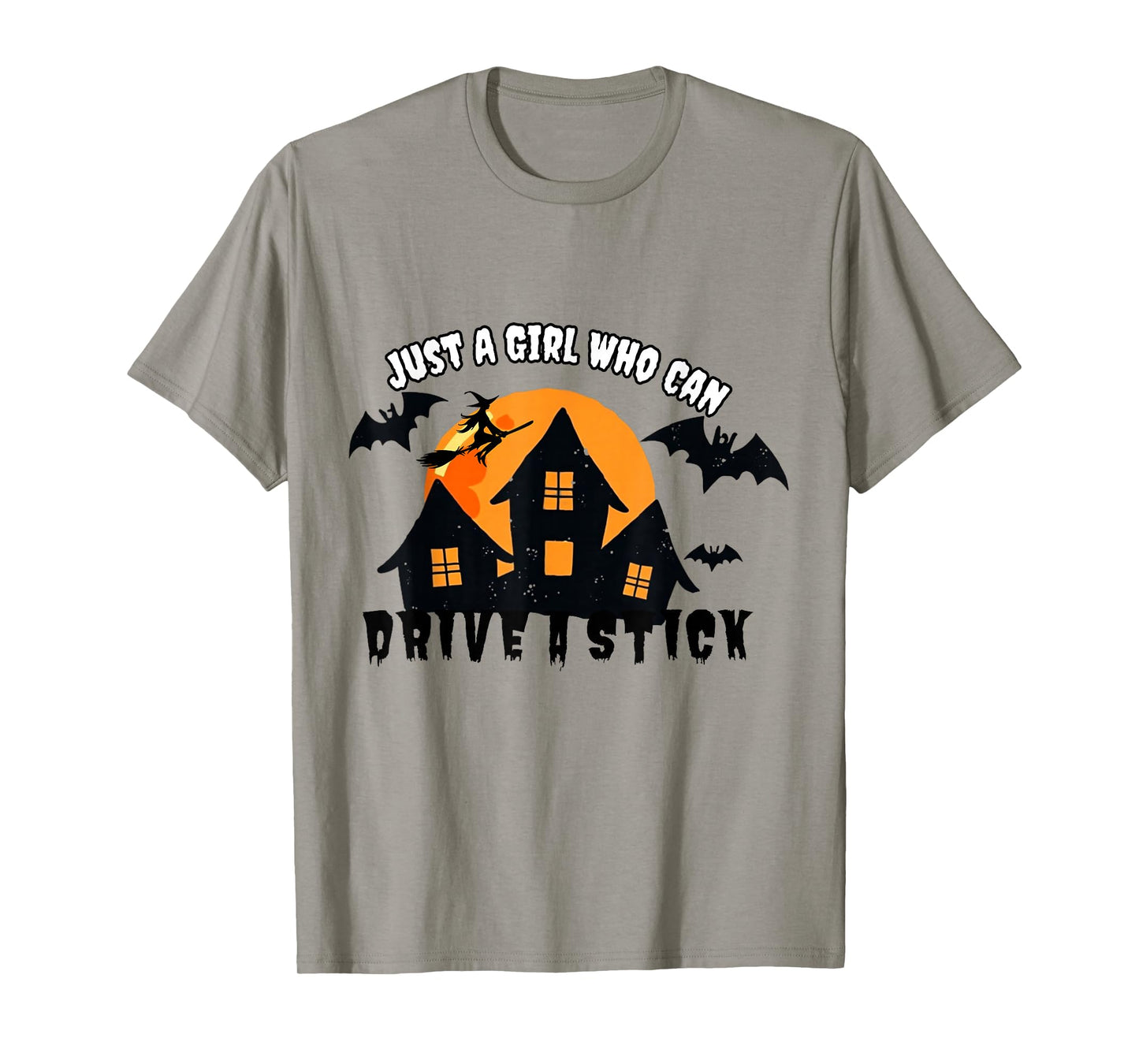 Just A Girl Who Can Drive A Stick Halloween Spooky T-Shirt