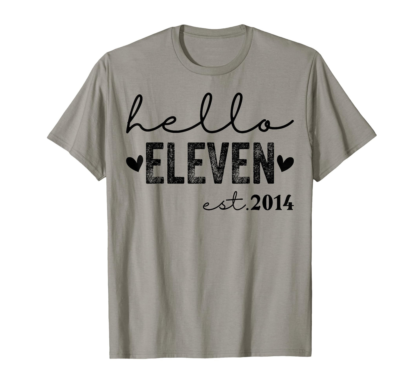 Hello Eleven Est 2014 11 Years Old 11th Birthday Girls Boys T-Shirt