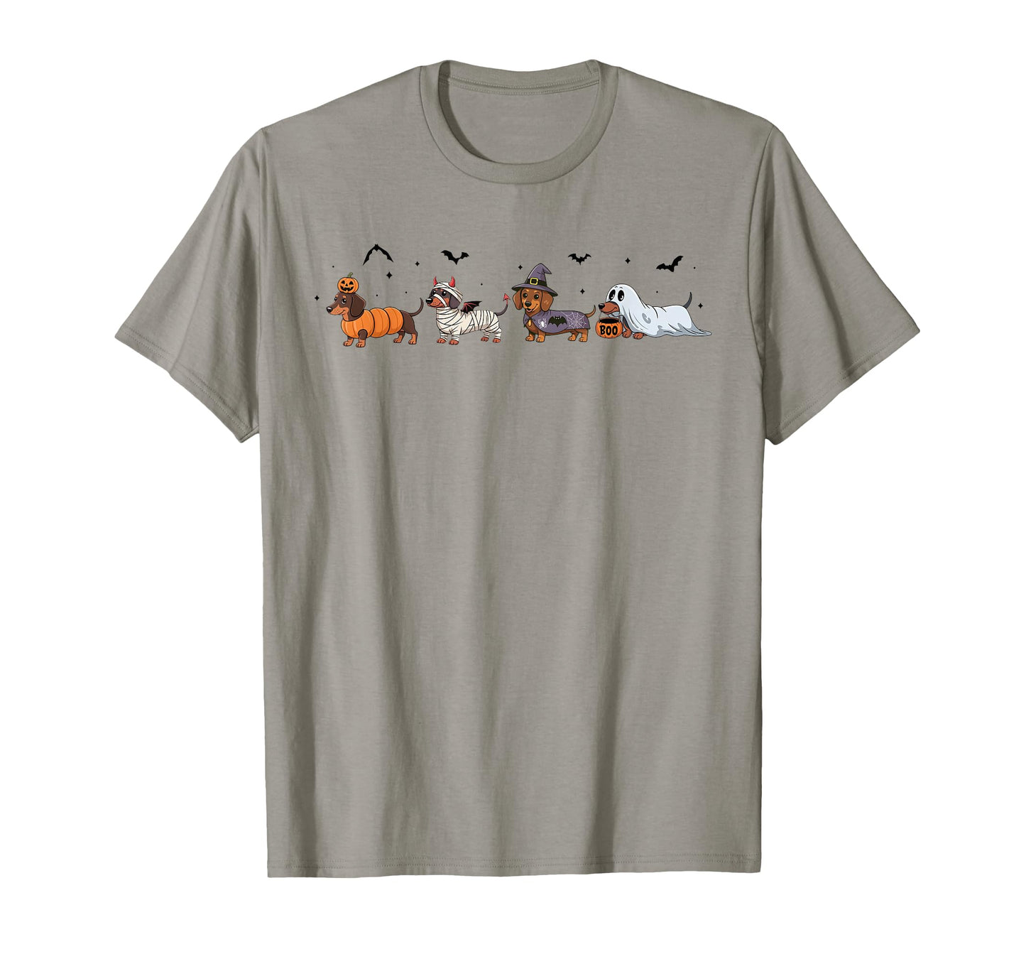 Weiner Dog Witch Happy Halloweenie Cute Halloween Dachshund T-Shirt