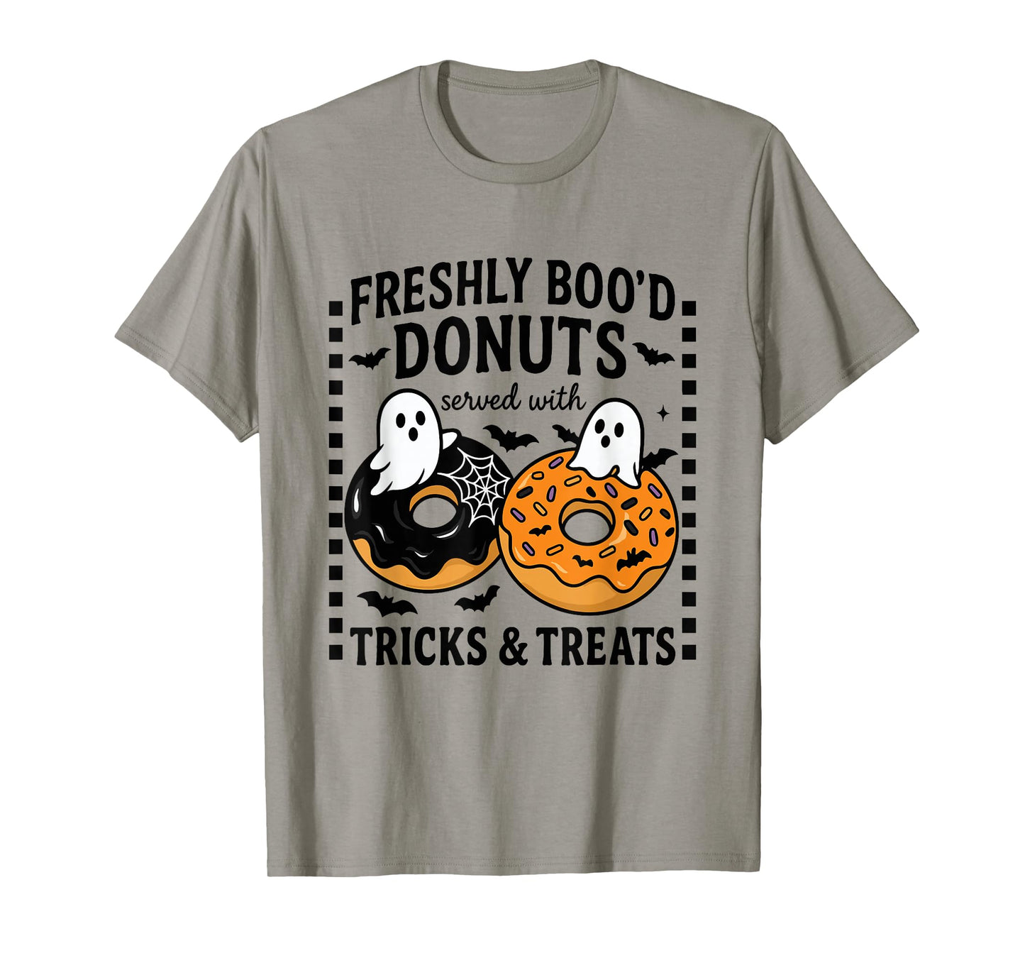 Freshly Boo'd Donuts Served with Trick & Treats Halloween T-Shirt