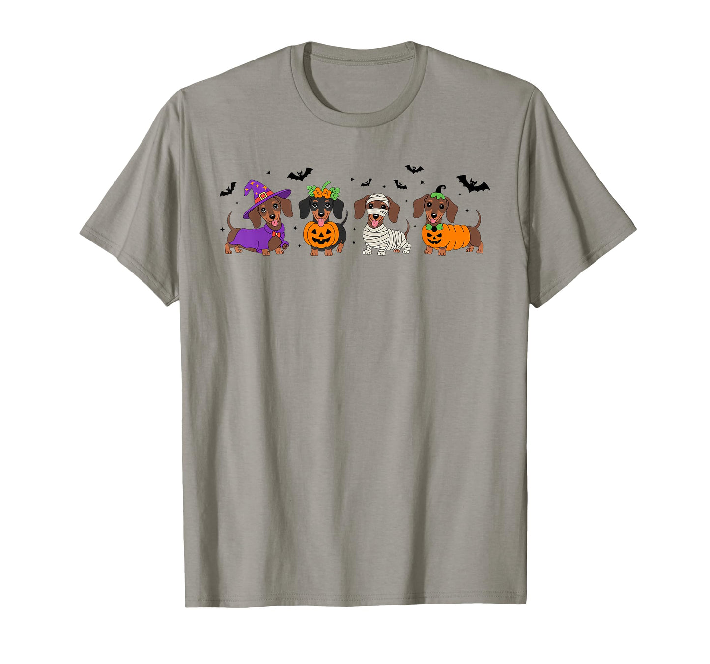 Weiner Dog Witch Happy Halloweenie Cute Halloween Dachshund T-Shirt