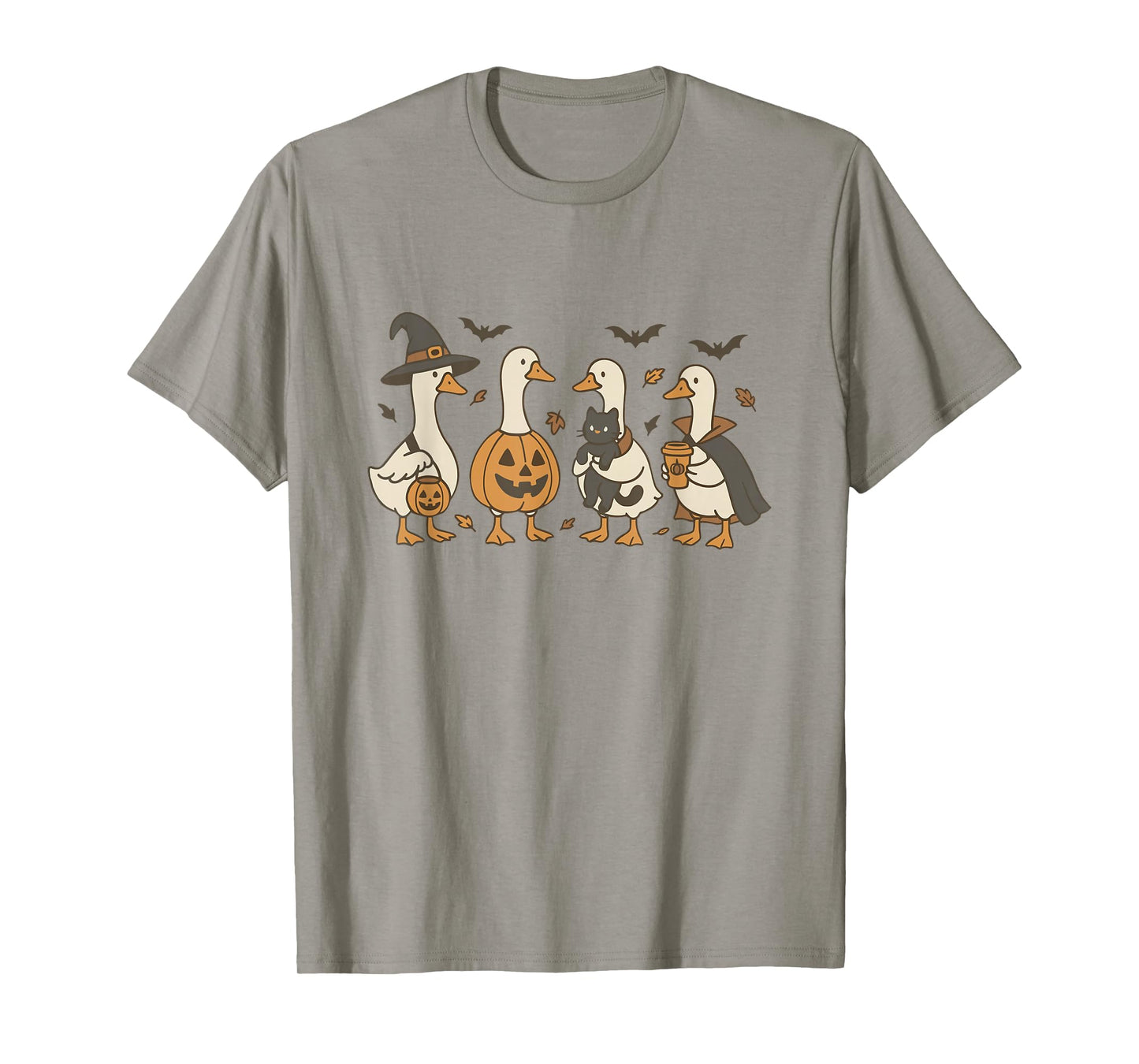 Spooky Goose Halloween Goose Witch Ghost Silly Goose Farm T-Shirt