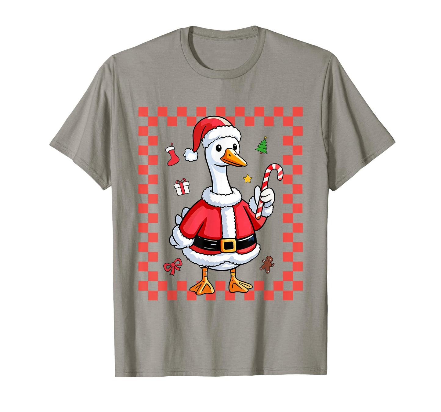 Christmas Candy Cane Goose Christmas Santa Xmas T-Shirt