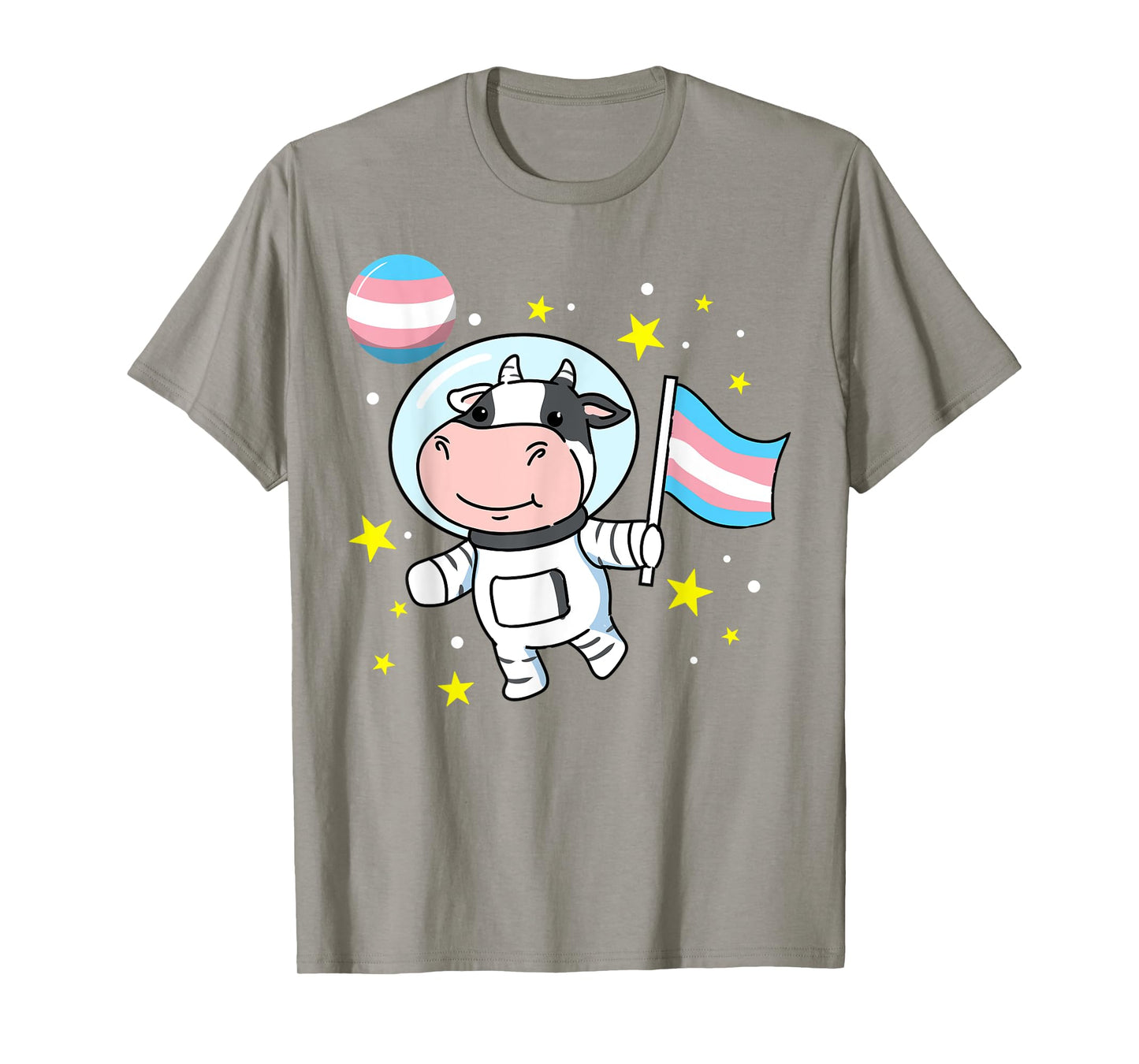 Cow Astronaut Trans Pride T-Shirt