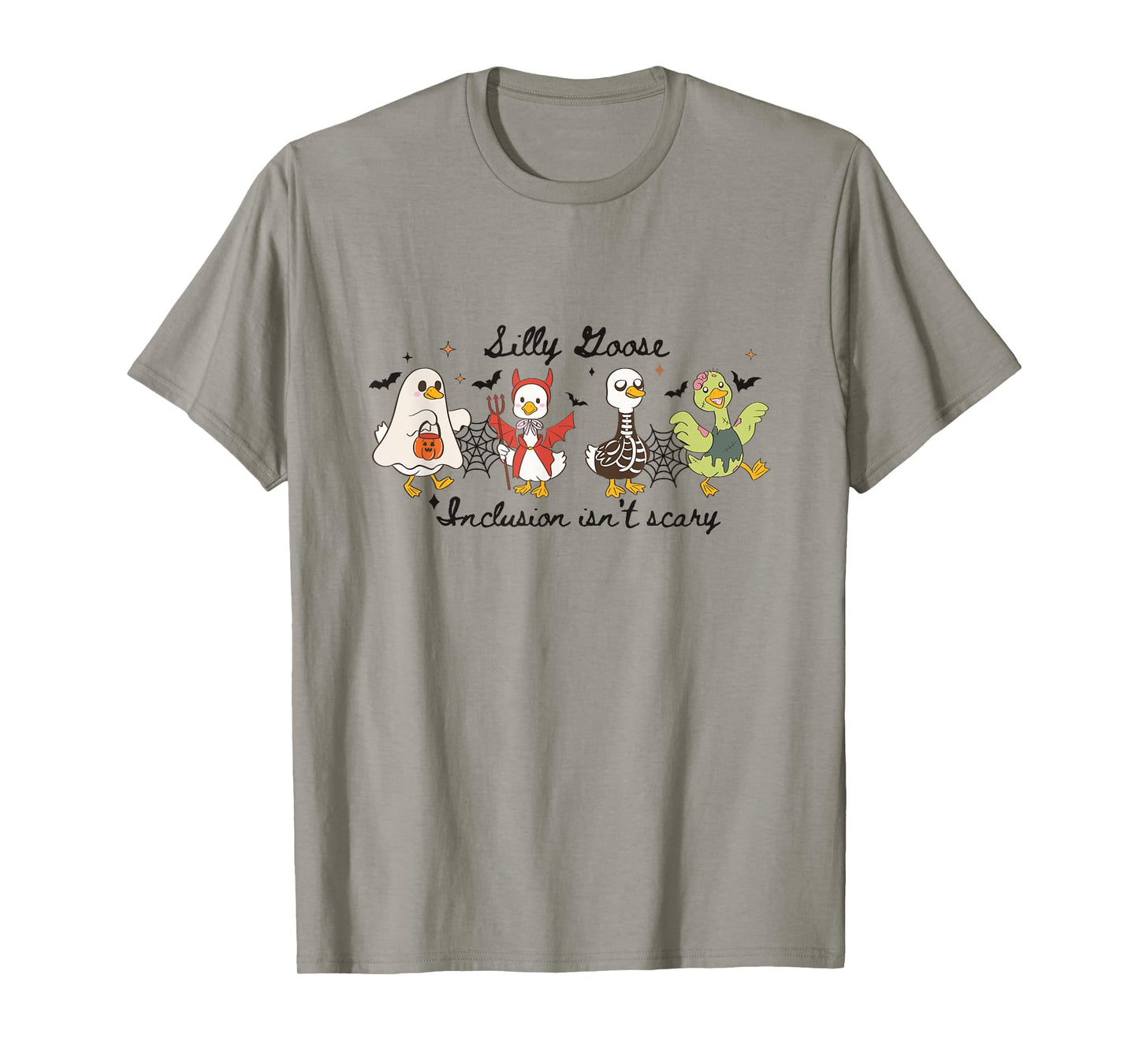 Silly Goose Inclusion Isn't Scary Halloween Goose Witch T-Shirt
