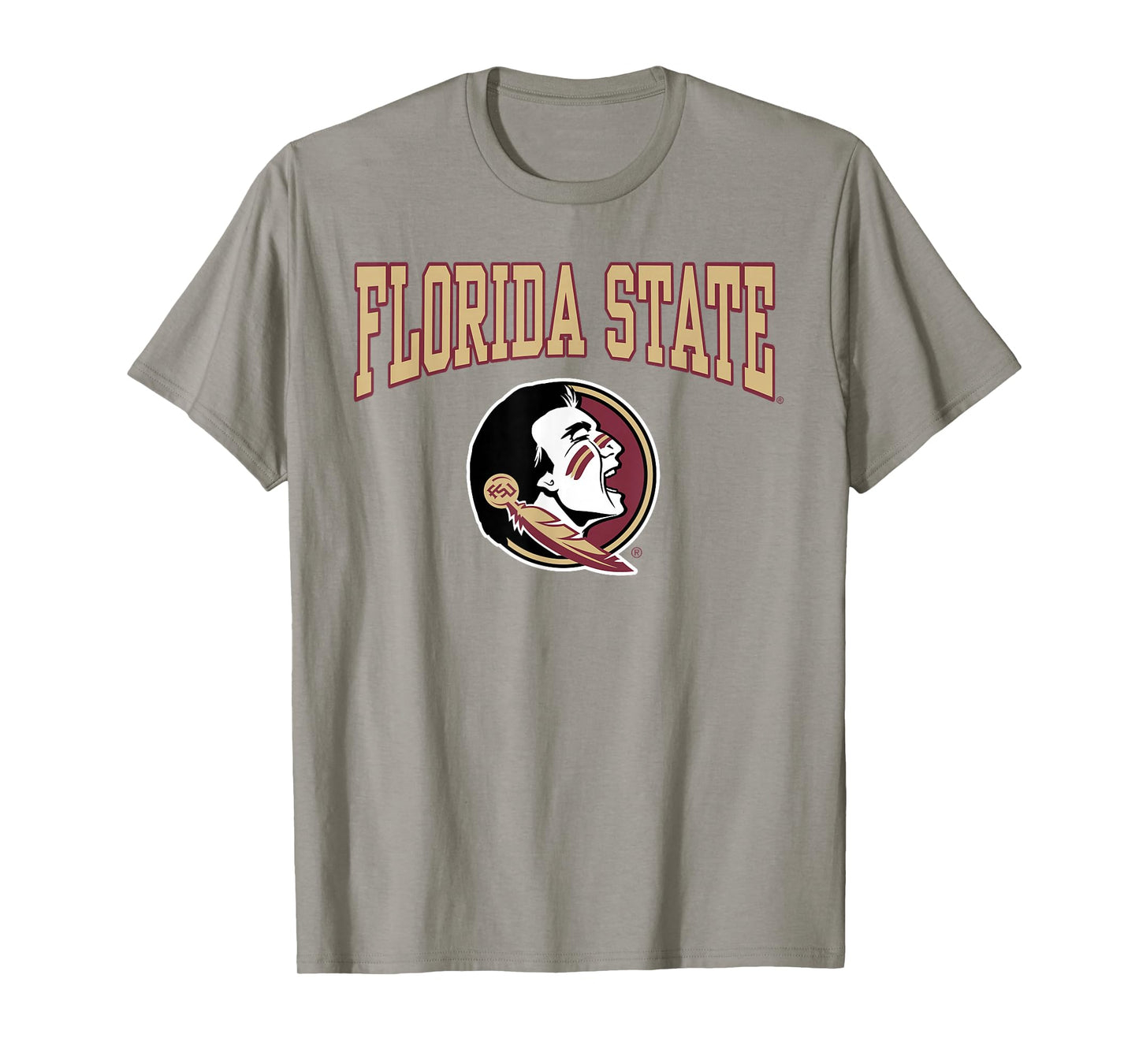Florida State Seminoles Arch Logo Gray Officially Licensed T-Shirt