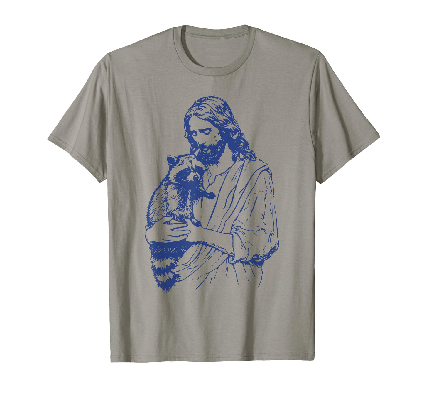 Racoon Lover Trash Panda Christian Jesus Holding A Raccoon T-Shirt