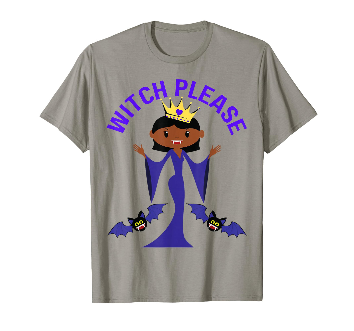 Funny Halloween Melanin Vampire Queen Black Witch Please Fun T-Shirt