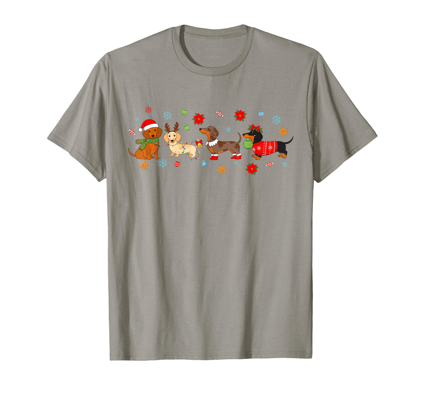Christmas Dachshund Lover Wiener Doxie Mom Xmas Vibes T-Shirt