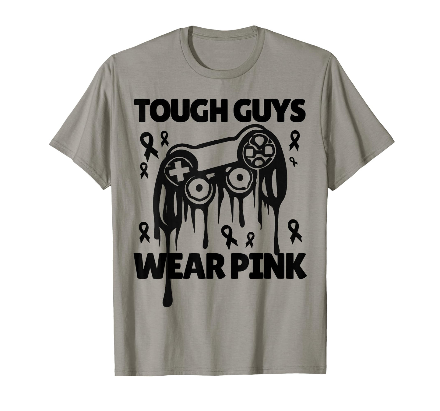 Tough Guys Wear Pink For Gamer Breast Cancer Awareness T-Shirt