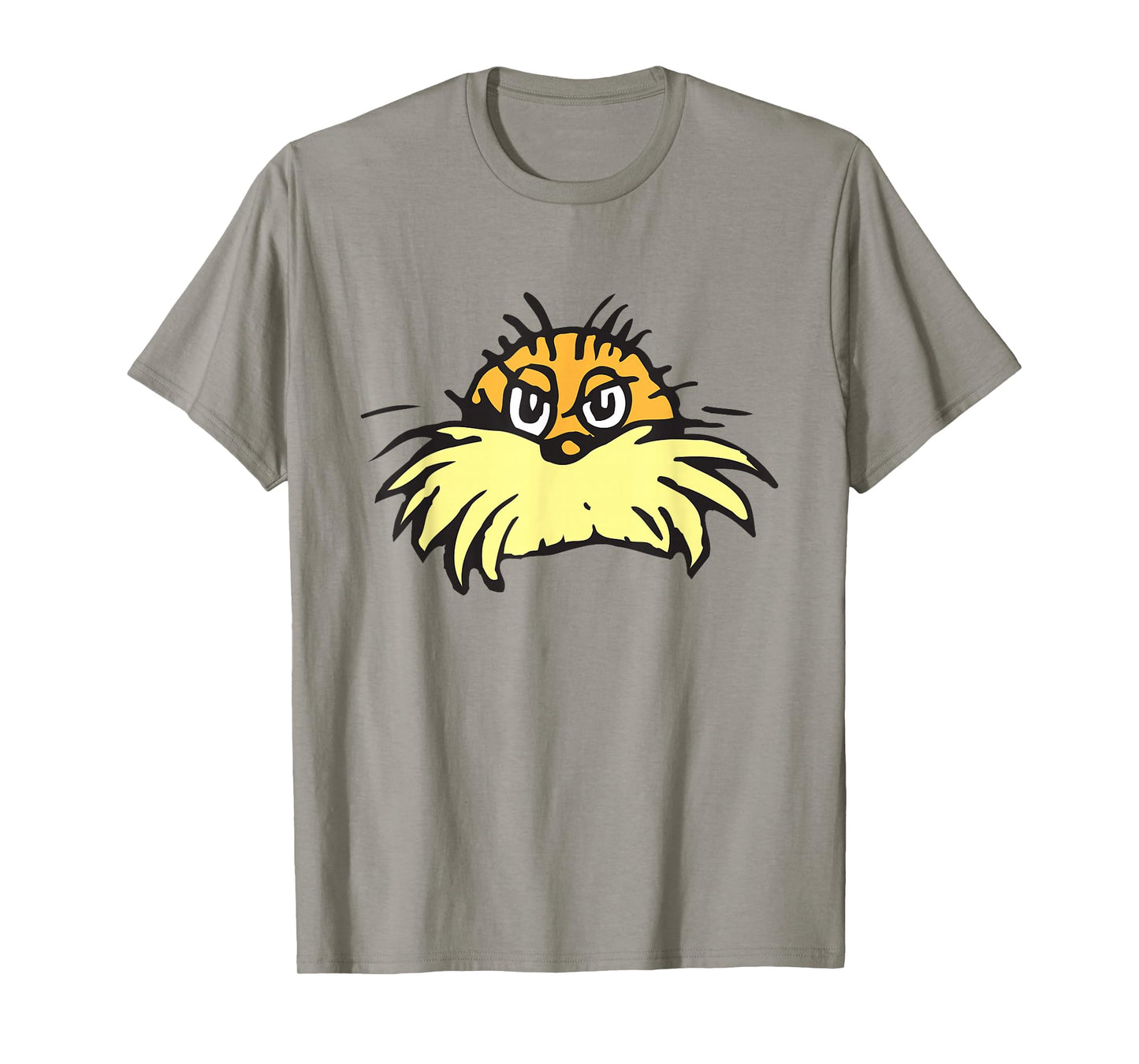 Dr. Seuss The Lorax Face T-Shirt - Unisex, Blue, Small, Short Sleeve, Cotton Blend, Classic Fit, Crew Neck