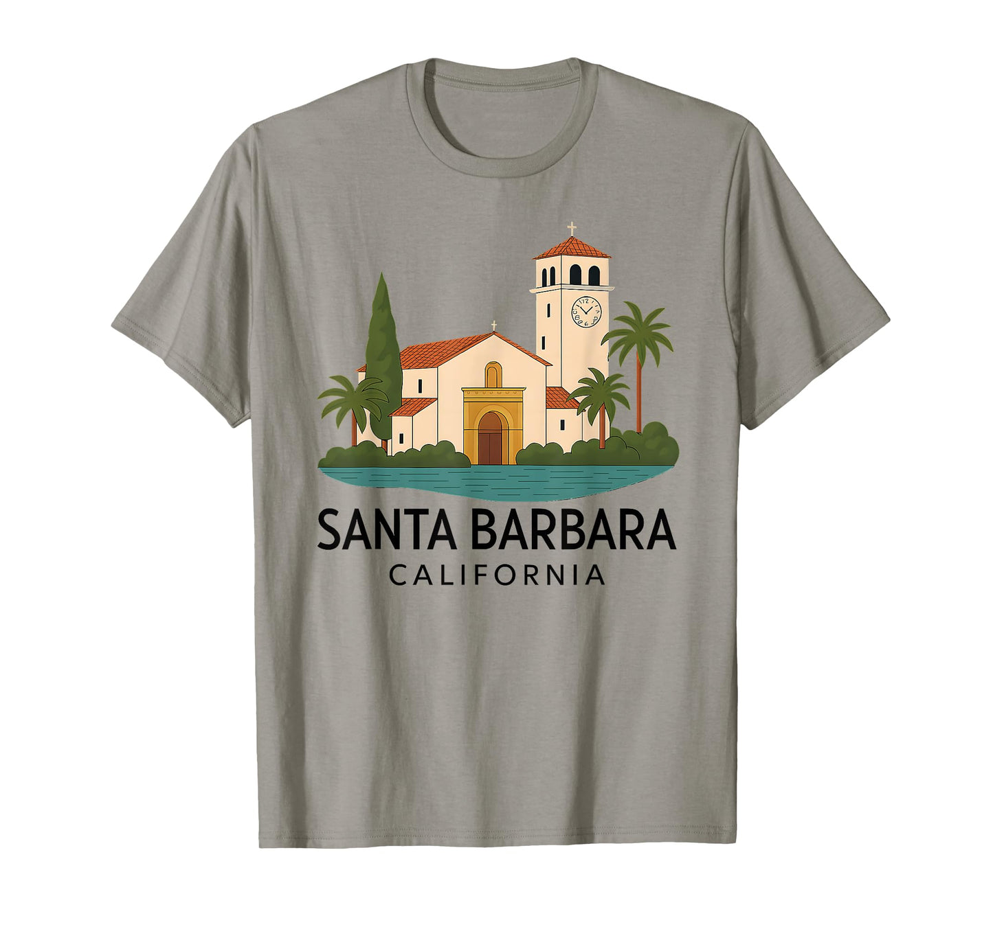 Santa Barbara Beach Retro California Surf Isla Vista Mission T-Shirt