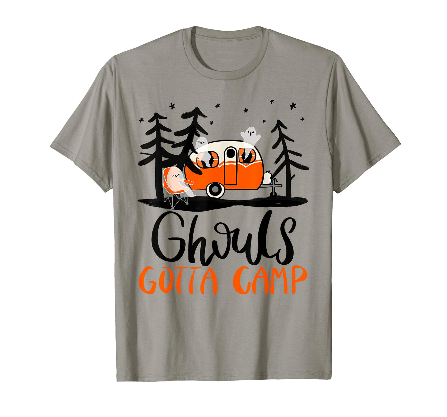 Ghouls Gotta Camp | Funny Punny Halloween Ghost RV Camping T-Shirt