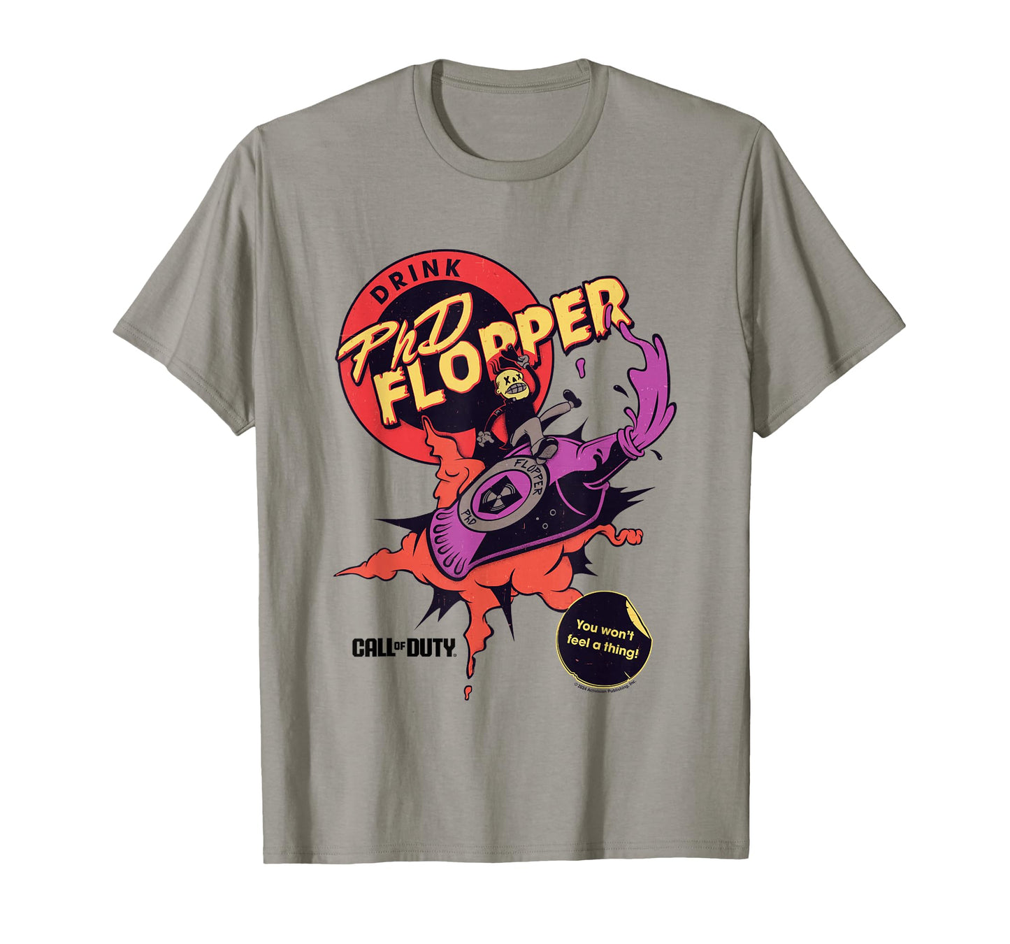 Call Of Duty Drink PhD Flopper You Won't Feel A Thing! Logo T-Shirt