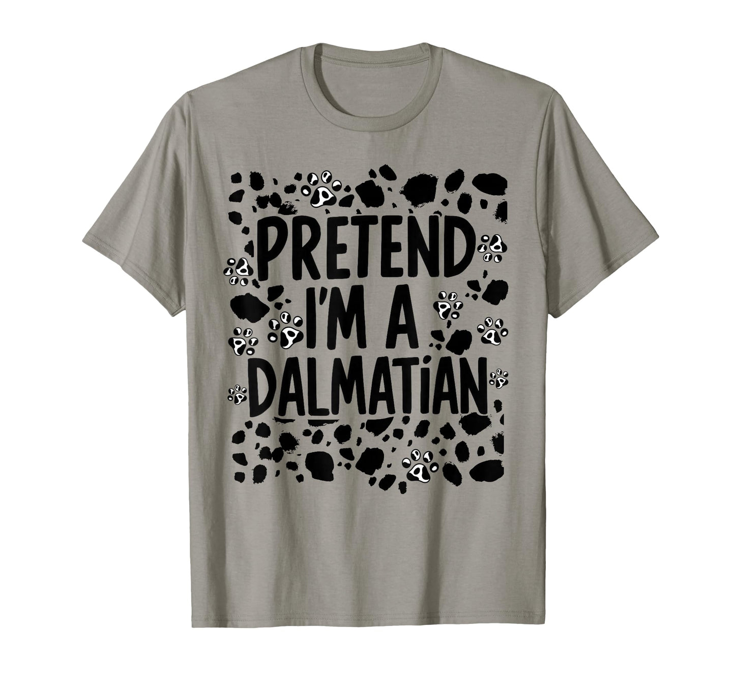 Funny Pretend I'm A Dalmatian Dog Lazy Halloween Costume T-Shirt