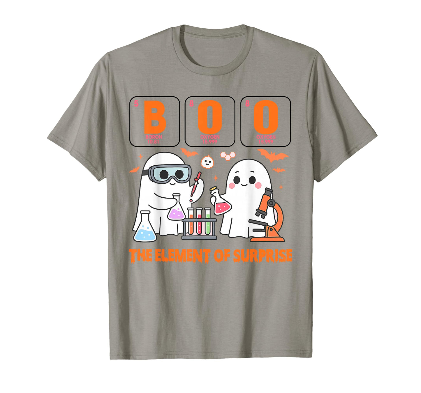 Halloween Science Lab Tech Boo The Element of Surprise T-Shirt