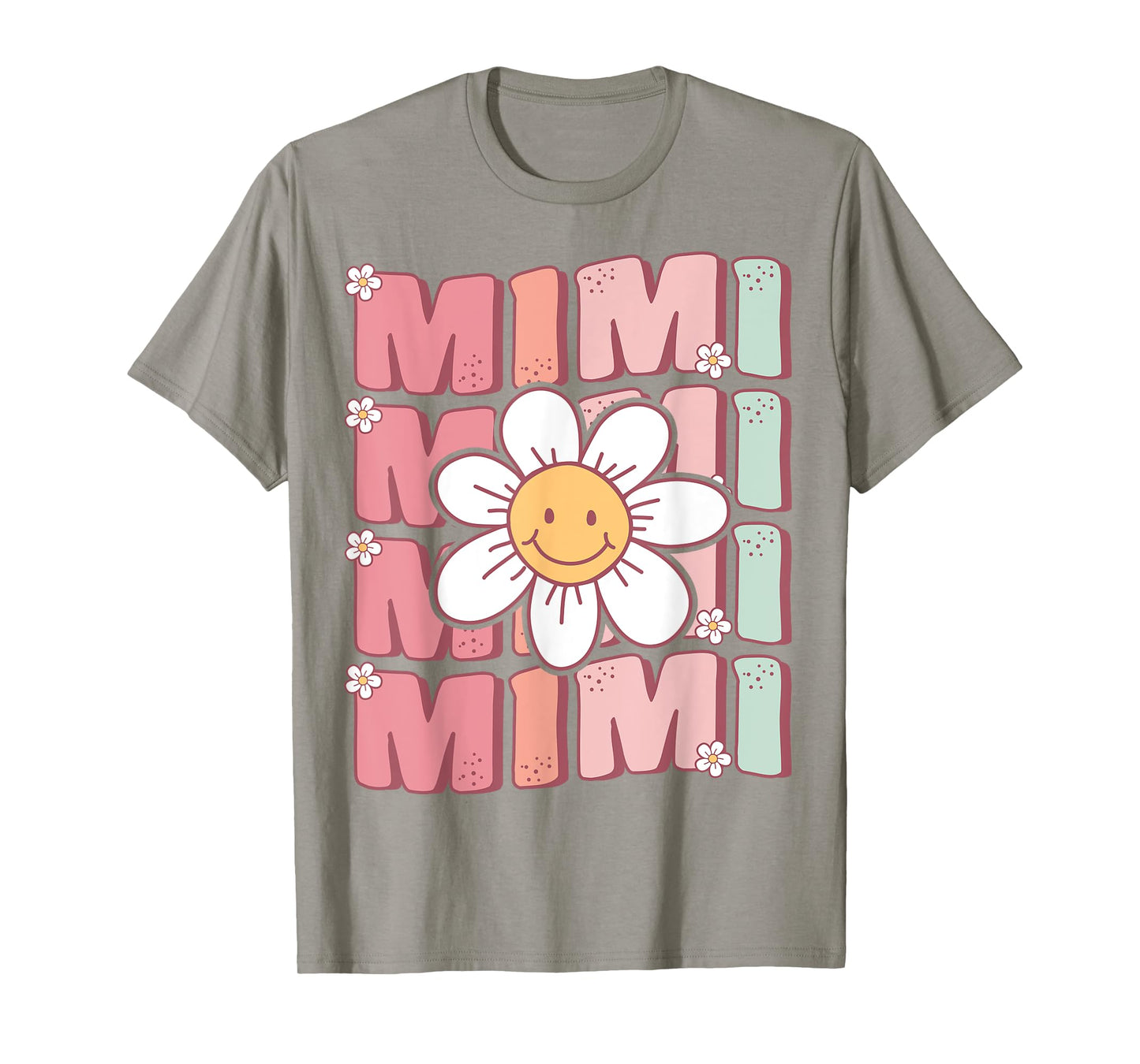 Cute Groovy Mimi 70s Family Birthday Party Daisy Flower T-Shirt