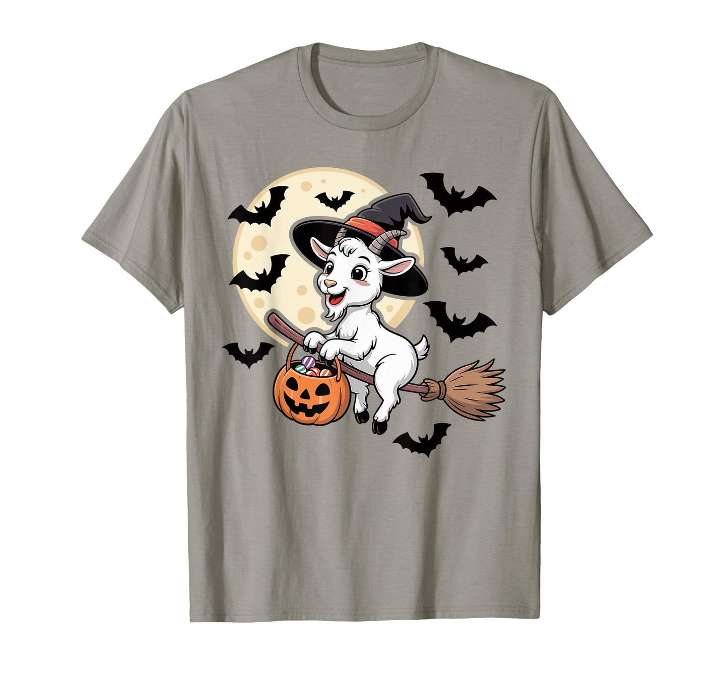 Cute Goat Halloween Funny Costume Witch Adult Men Women Kids T-Shirt