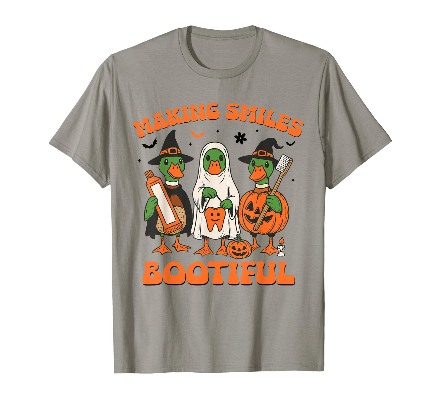 Making Smiles Bootiful Funny Duck Dentist Halloween Costume T-Shirt