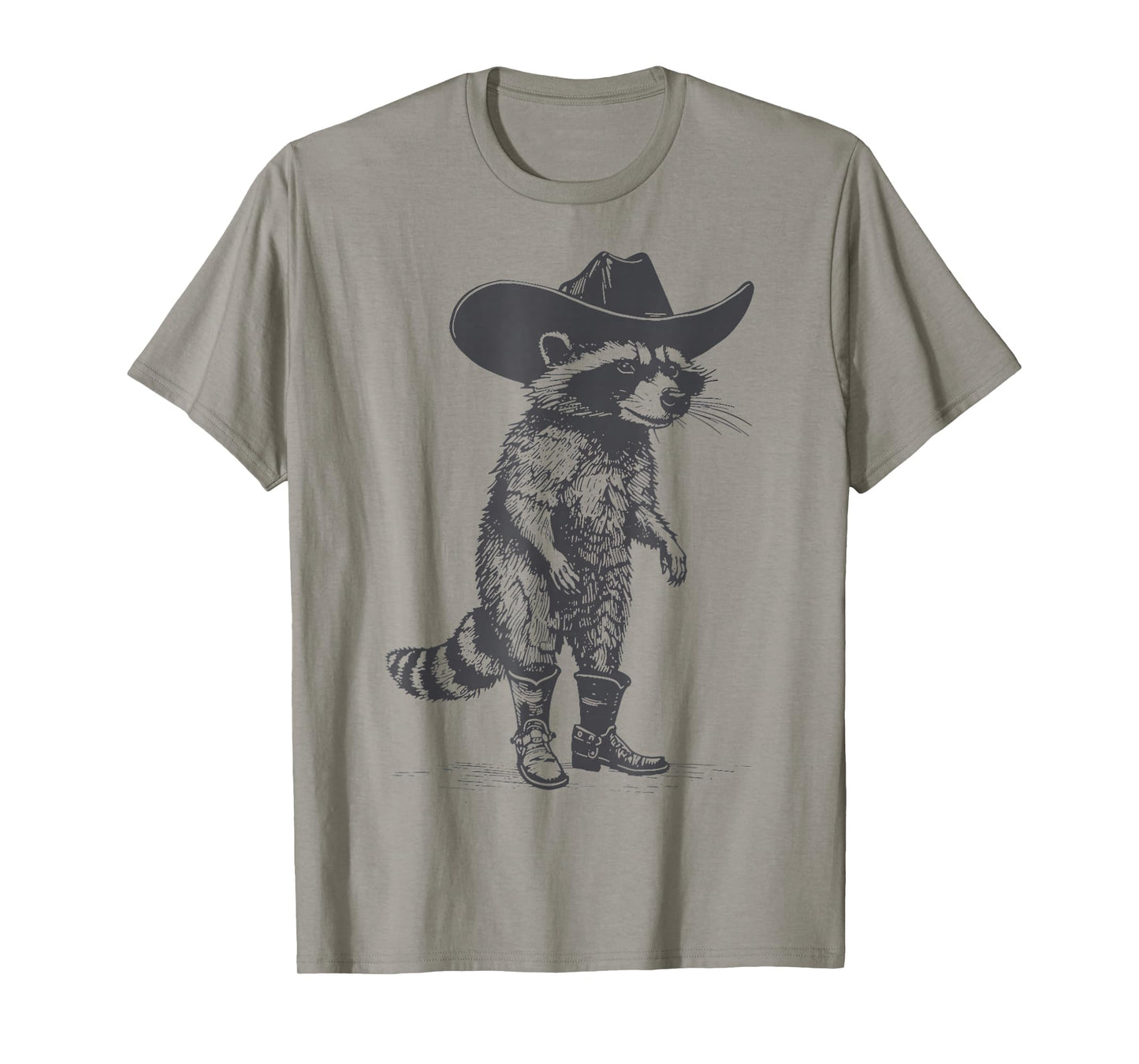 Vintage Raccoon Cowboy Cowgirl Trash Panda Western Country T-Shirt