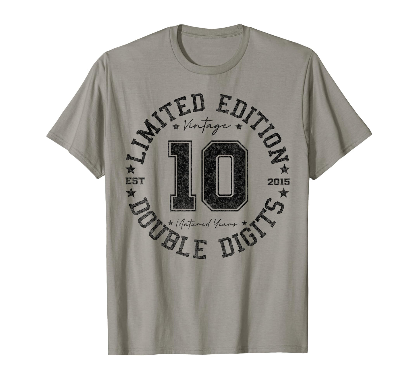 Official Double Digits 10 Year Old Gifts 10th Birthday 2015 T-Shirt