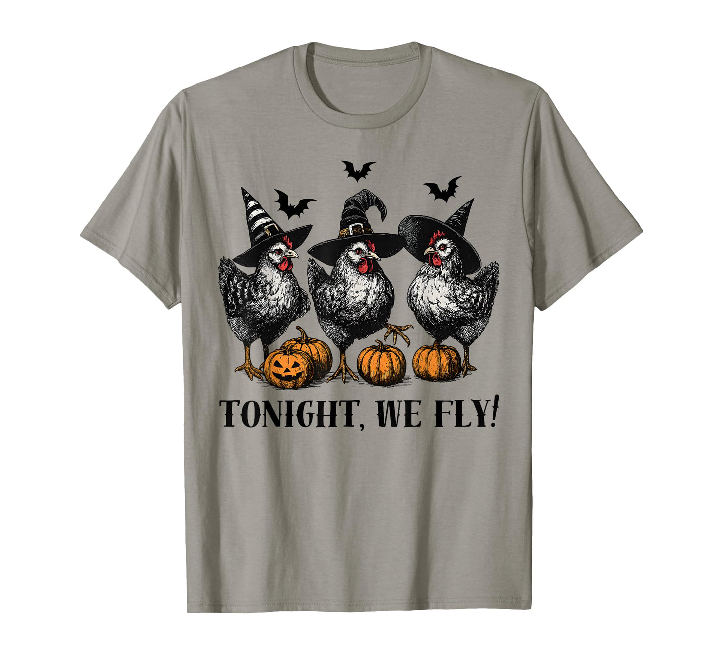 Tonight We Fly Funny Chicken Spooky Season Farm Halloween T-Shirt