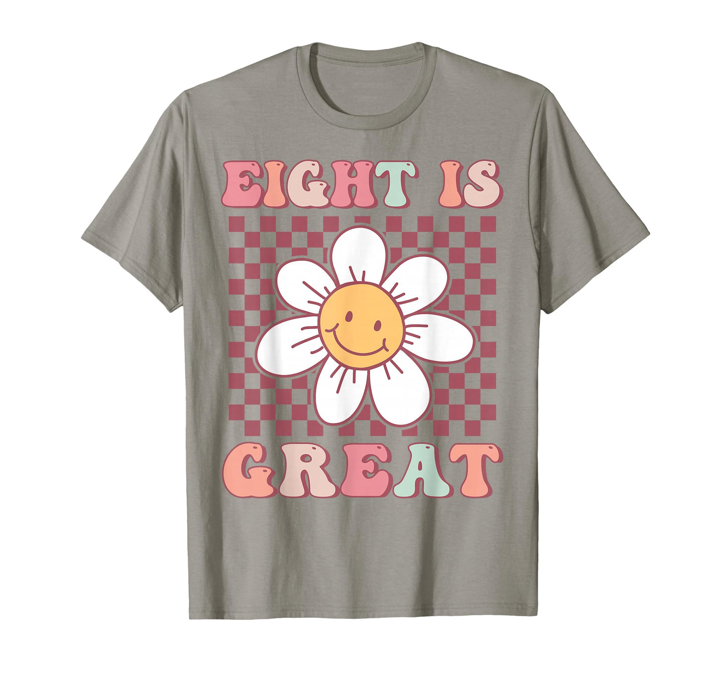 Eight Is Great Cute Groovy 8th Birthday Party Daisy Flower T-Shirt