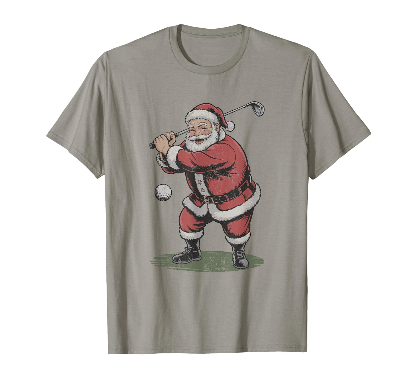 Retro Santa Playing Golf Vintage 90s Christmas Holiday T-Shirt