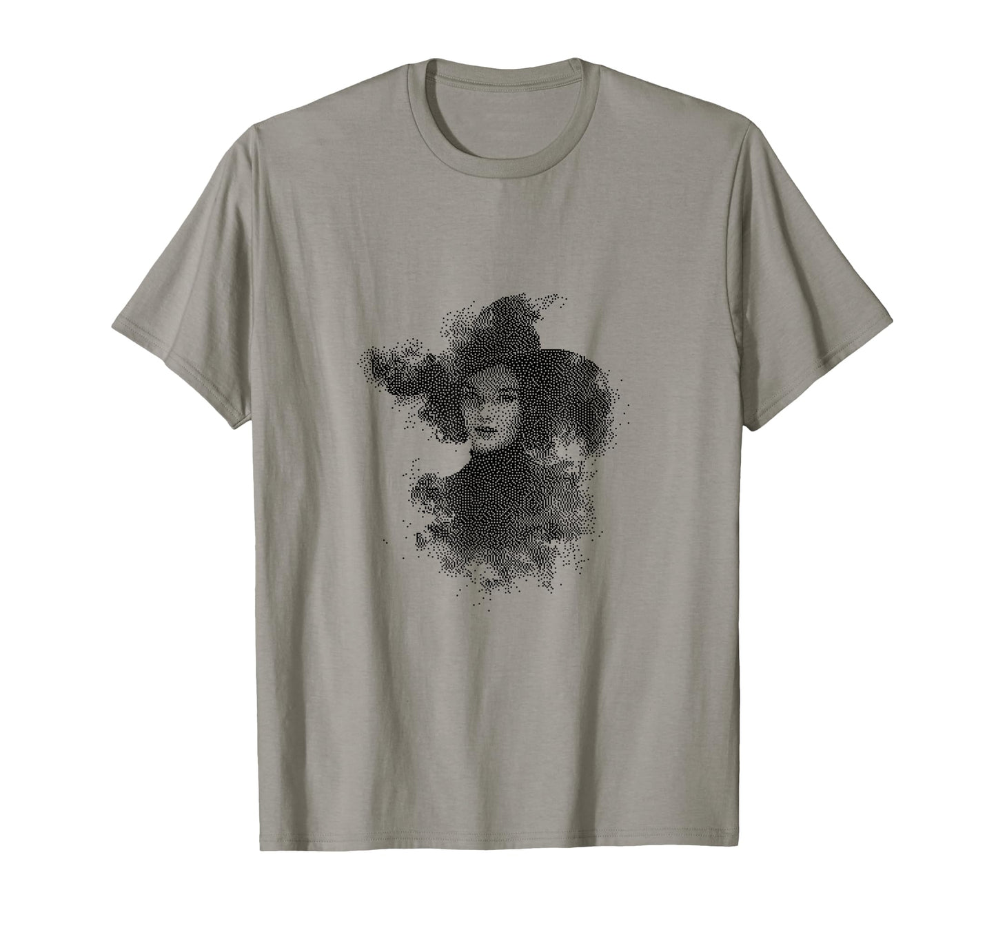 Flying Witch on Broom Halloween Design T-Shirt